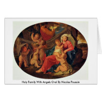 Famille sainte avec des anges ovales par Nicolas P cartes