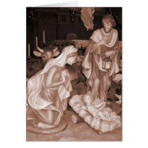 Famille sainte (sépia) carte de vœux