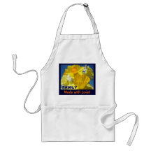FAMILY apron Made with Love! Daffodil Flowers