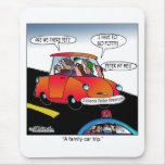 Family Car Trip Mouse Pad