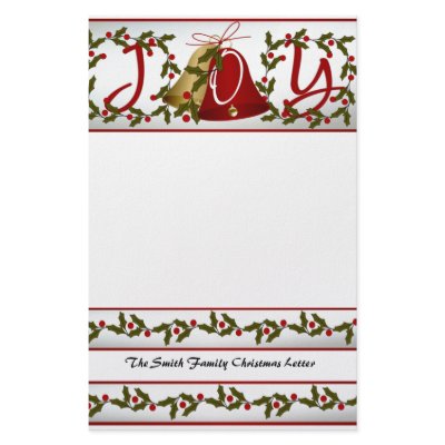 Family Christmas Letter Stationery Paper by ChristmasByDezign