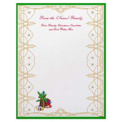 Family Christmas Newsletter Letterhead by orglioness