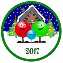 Family Christmas Ornament 2017 Acrylic Cut Outs
