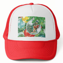 Family Christmas Tree Reflection Painting Hat