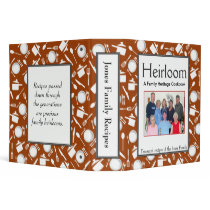 Family Cookbook - Customize 2-inch DK BURNT ORANGE