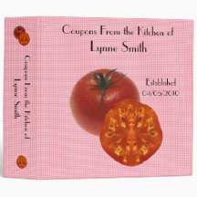 Family Coupon Binder-- Tomato design 2.8 "