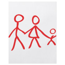 family dad mom kid flyer design