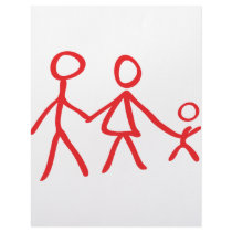 family dad mom kid letterhead