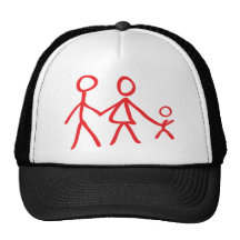 family dad mom kid mesh hats