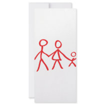 family dad mom kid rack card template