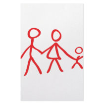 family dad mom kid stationery