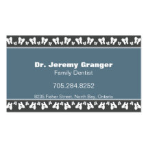 Family Dentist Business Card - Happy Teeth