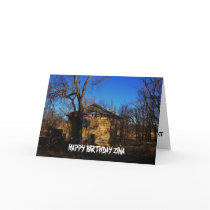 FAMILY FARM HOUSE Birthday Card