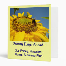 Family Finance Home Business Binder Plan Sunflower