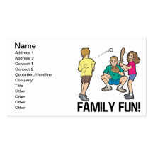Family Fun Business Card Templates