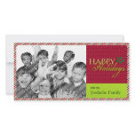Family Greetings Festive Happy Holidays Photocard Photo Card Template