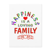 Family Happiness Postcard