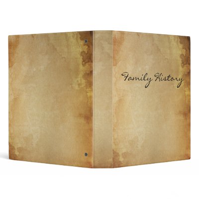 FAMILY HISTORY binder folder file by scarletquill