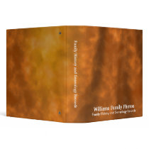 Family History/Genealogy Burnt Velvet 3 Ring Binder