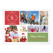 Family Holiday Greeting Custom Invites