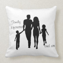 Family is forever throw pillows