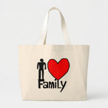 family  love canvas bags