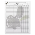 Family Movie List Page Letterhead Design