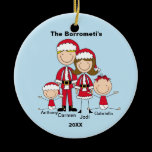Family of 4 Christmas Ornament ornaments