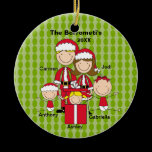 Family of 5 Christmas Ornament ornaments