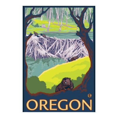 Family of Beavers Print by LanternPress