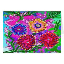Family of flowers greeting cards