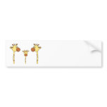 Family of Giraffes. Cartoon. bumper stickers