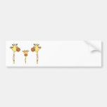 Family of Giraffes. Cartoon. Bumper Sticker