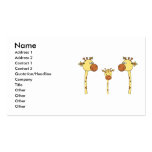 Family of Giraffes. Cartoon. Business Cards