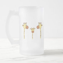 Family of Giraffes. Cartoon. Coffee Mug