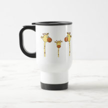 Family of Giraffes. Cartoon. Coffee Mugs