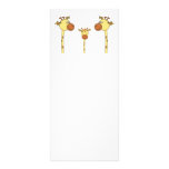 Family of Giraffes. Cartoon. Customized Rack Card