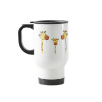 Family of Giraffes. Cartoon. Coffee Mugs