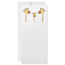 Family of Giraffes. Cartoon. Customized Rack Card