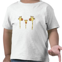 Family of Giraffes. Cartoon. Shirts