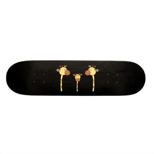 Family of Giraffes. Cartoon. Skate Decks