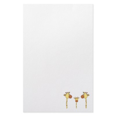 Family of Giraffes. Cartoon. Stationery Paper by Animal_Art_By_Ali