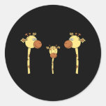 Family of Giraffes. Cartoon. Stickers