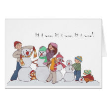 Family of Snowmen Notecard