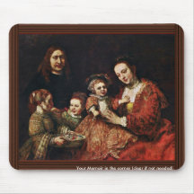 Family Portrait By Rembrandt Harmenszoon Van Mousepad