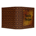 Family Recipes Leather Look 3 Ring Binder