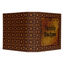 Family Recipes Leather Look 3 Ring Binder