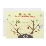 Family Reindeer Christmas Party Invite