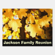 Family Reunion signs Outdoor yard signs Reunions