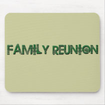 FAMILY REUNION TREE TEXT MOUSE PADS